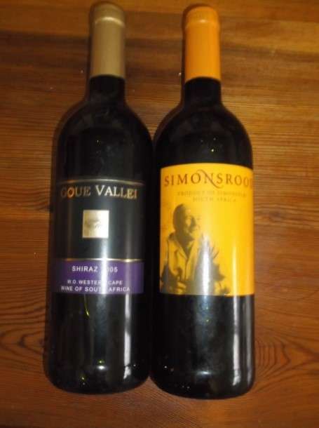 WINE : GOUE VALLEI 2005 SHIRAZ & SIMONSROOD RED